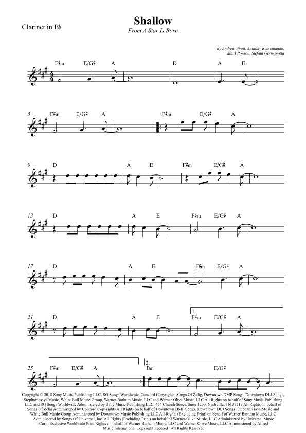 Shallow (arr. Wesley S. SIlva)