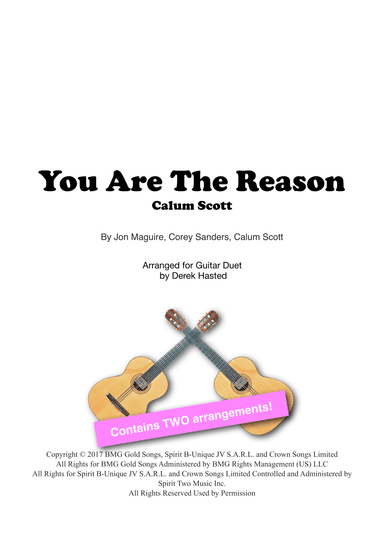 You Are The Reason (arr. Derek Hasted)