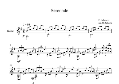 Serenade - Franz Schubert (Guitar) (arr. Oleksii Rohoza)