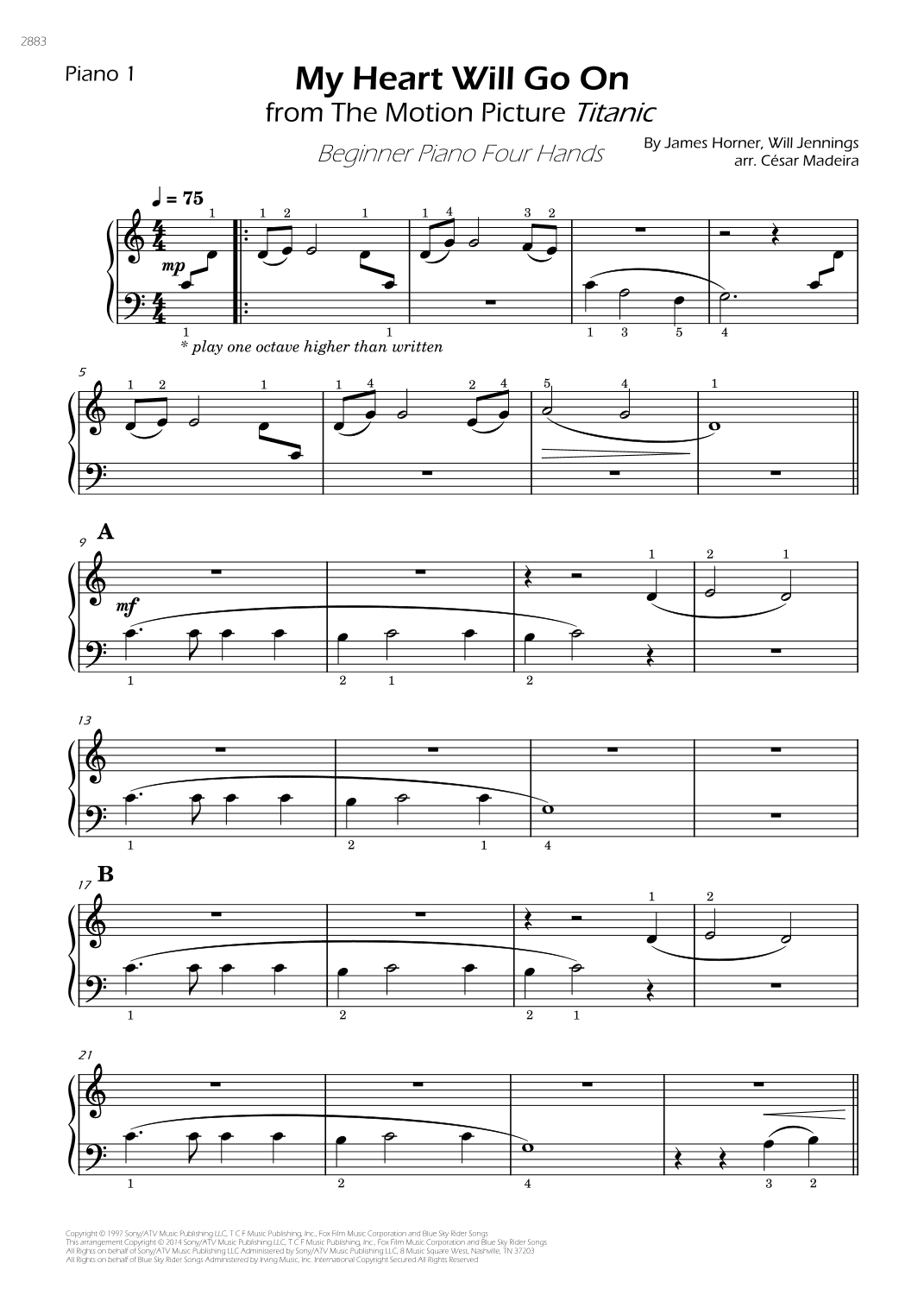 My Heart Will Go On (love Theme From 'titanic') (arr. César Madeira)