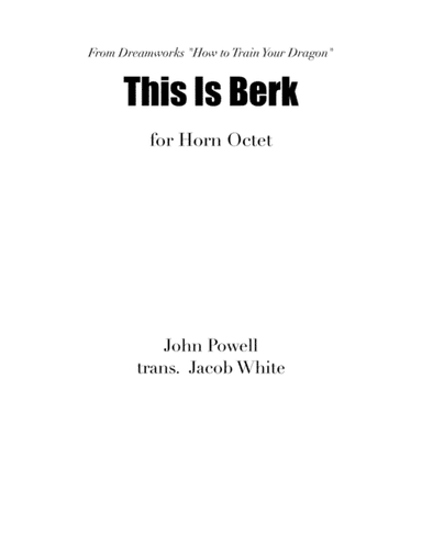 This Is Berk (arr. Jacob White)