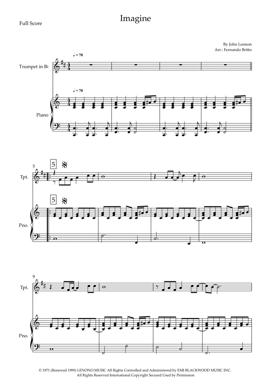 Imagine (arr. Fernando Britto)