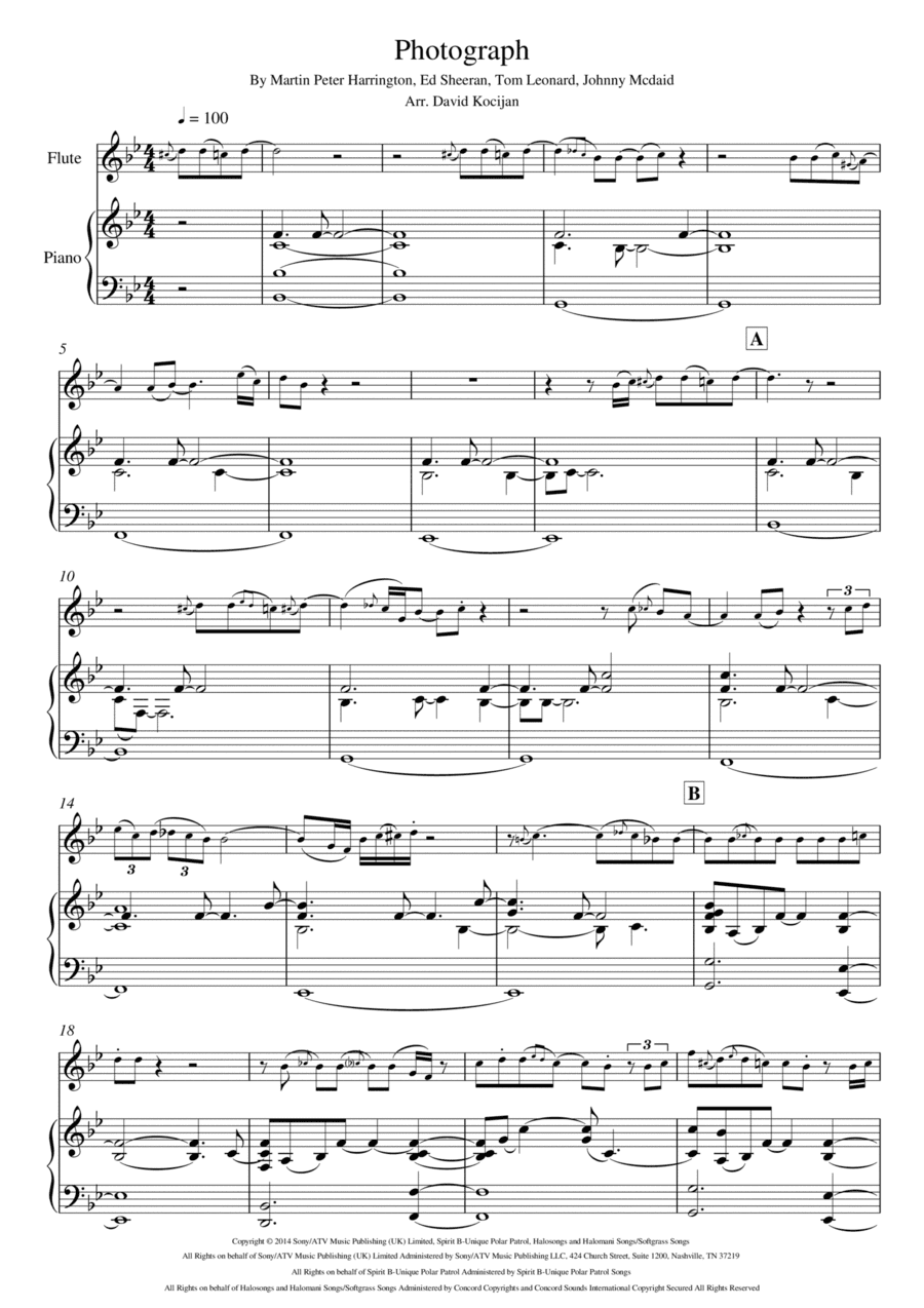 Photograph (arr. David Kocijan)