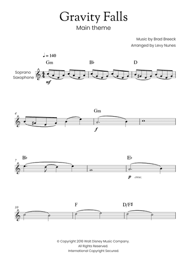 Gravity Falls (main Theme) (arr. Levy Nunes)