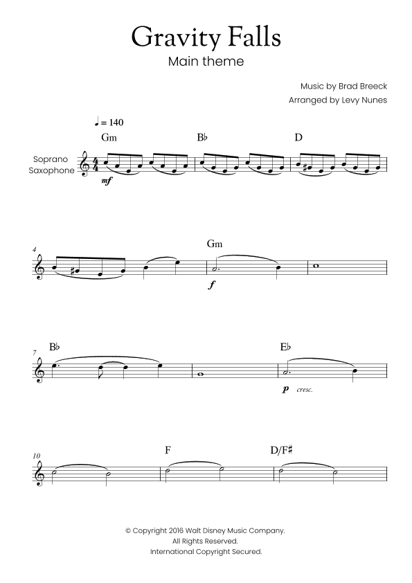 Gravity Falls (main Theme) (arr. Levy Nunes)