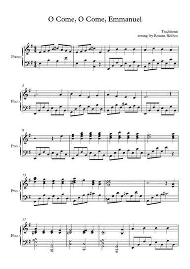 O Come, O Come, Emmanuel (arr. Roxana Belibou)