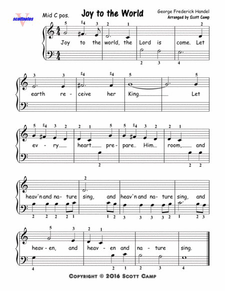 Joy to the World (First Year Piano Students) (arr. Scott Camp)