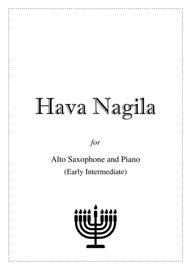 Hava Nagila - Alto Saxophone and Piano (arr. Kacie J Rickells)