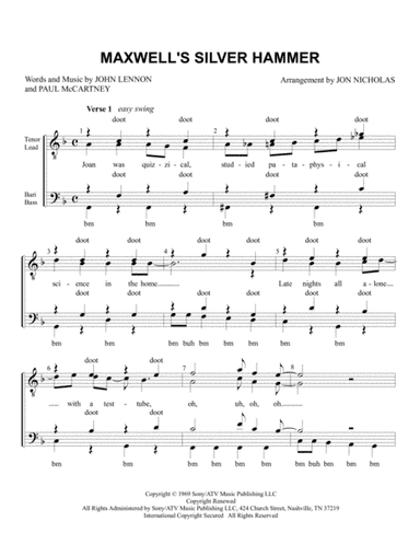 Maxwell's Silver Hammer (arr. Jon Nicholas)