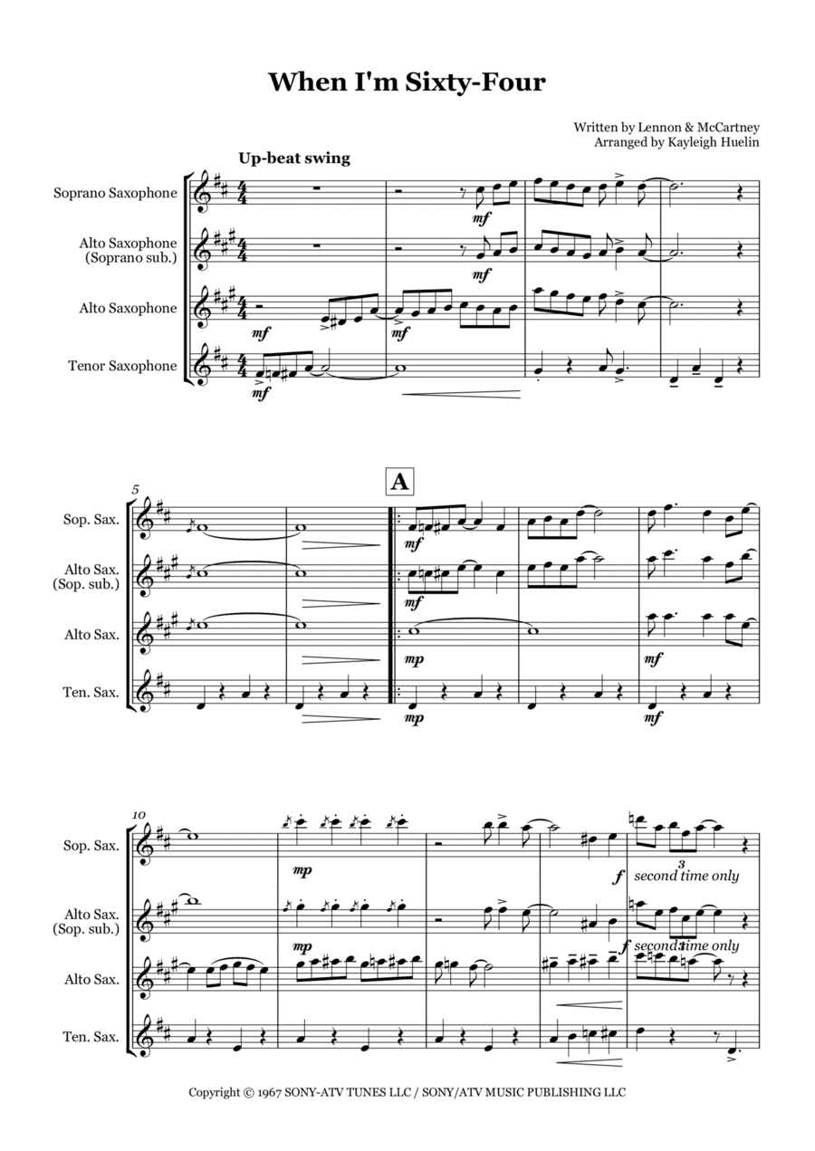 When I'm Sixty-four (arr. Kayleigh Huelin)