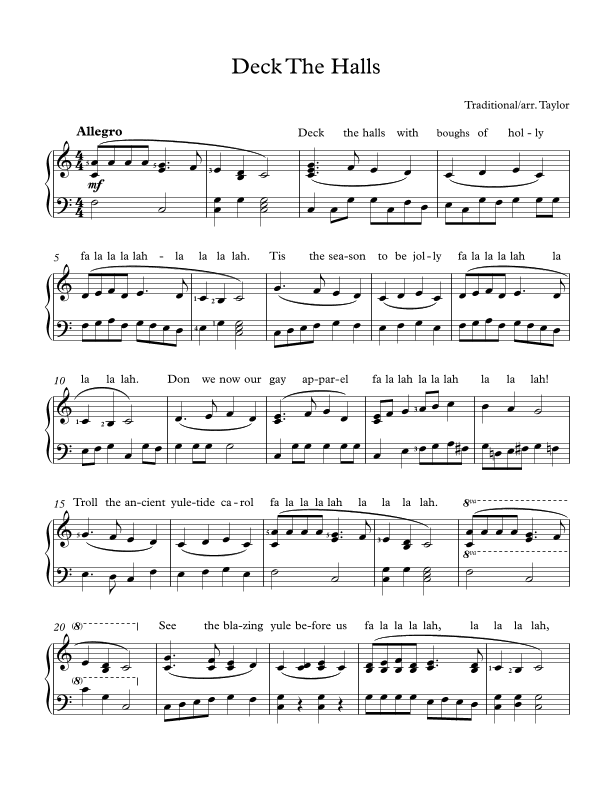 Deck The Halls (arr. Paul Taylor)