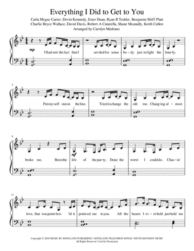 Everything I Did To Get To You (arr. Carolyn Medrano)