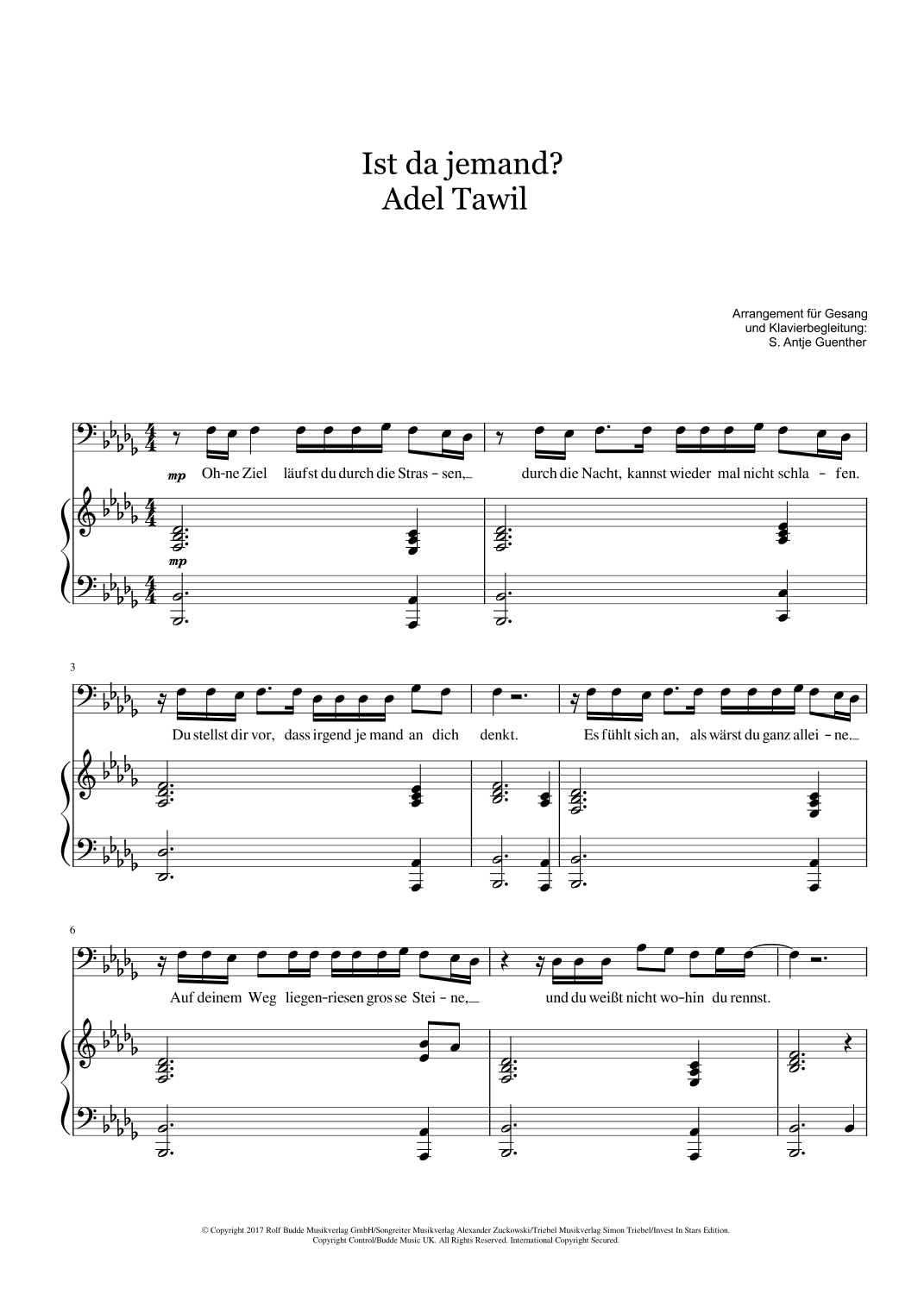 Ist Da Jemand (arr. Antje Günther)