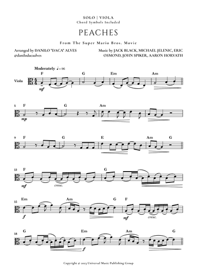 Peaches (arr. Danilo "Daca" Alves)