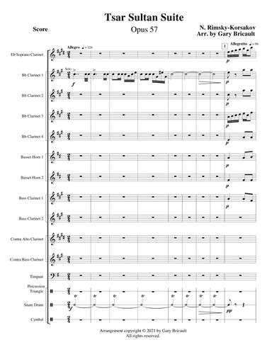 Tsar Sultan Suite - Opus 57 (arr. Gary Bricault)
