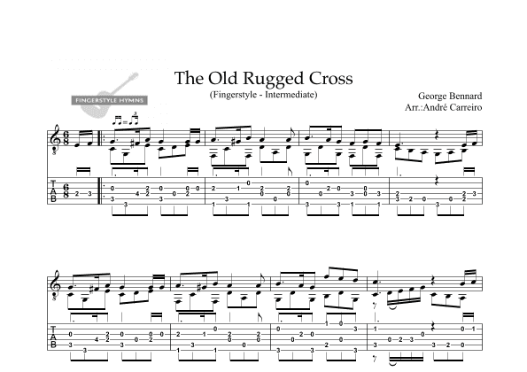The Old Rugged Cross - Fingerstyle Guitar (Intermediate) (arr. A. Carreiro)