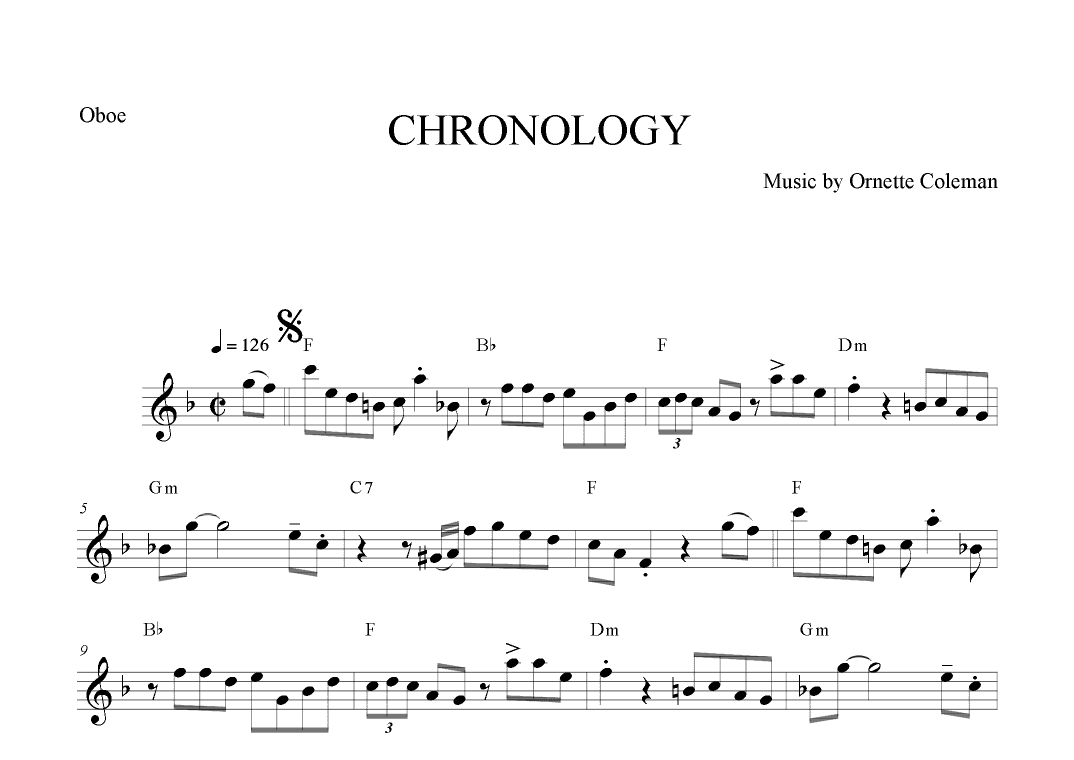 Chronology (arr. The Sheet Music Library)