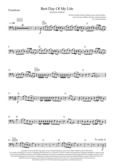 Best Day Of My Life (arr. Fernando Britto)