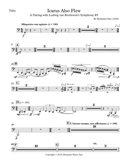 Icarus Also Flew: A Pairing with Beethoven's Symphony #5 - Tuba