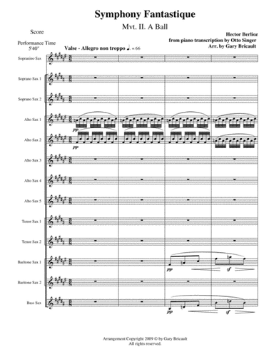 Symphonie Fantastique (Mvt 2) - A Ball (arr. Gary Bricault)