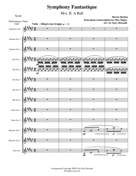 Symphonie Fantastique (Mvt 2) - A Ball (arr. Gary Bricault)