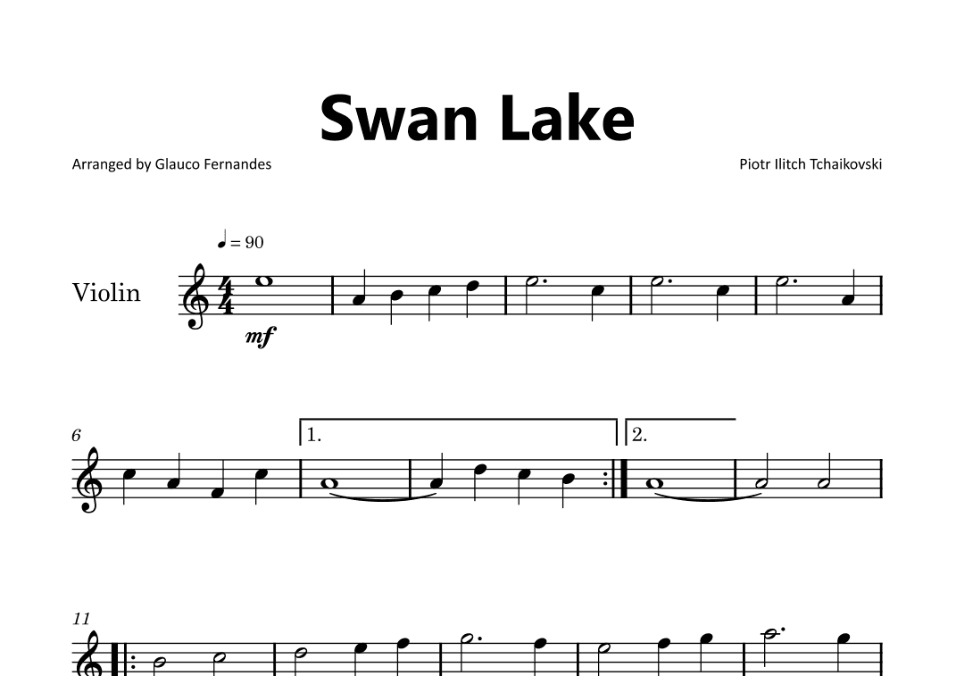 Swan Lake (arr. Glauco Fernandes)