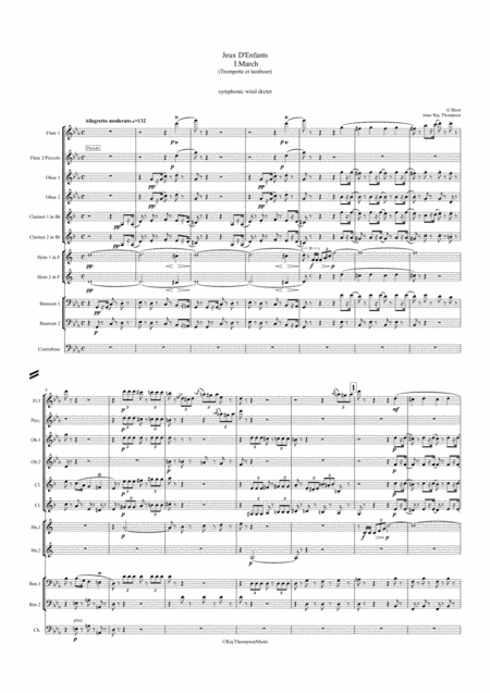 Bizet: Jeux D'Enfants Suite (Children's Games)(Complete) - symphonic wind (arr. Ray Thompson)
