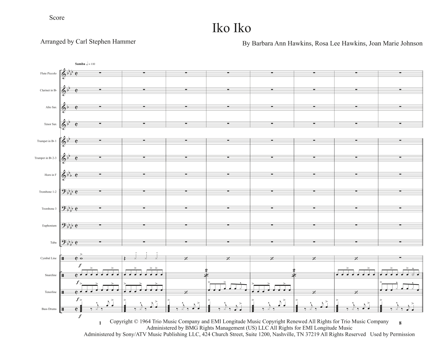 Iko Iko (arr. Carl Hammer)