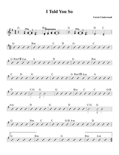 I Told You So (arr. David M Fagnant)