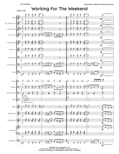 Working For The Weekend (arr. Kris Berg)