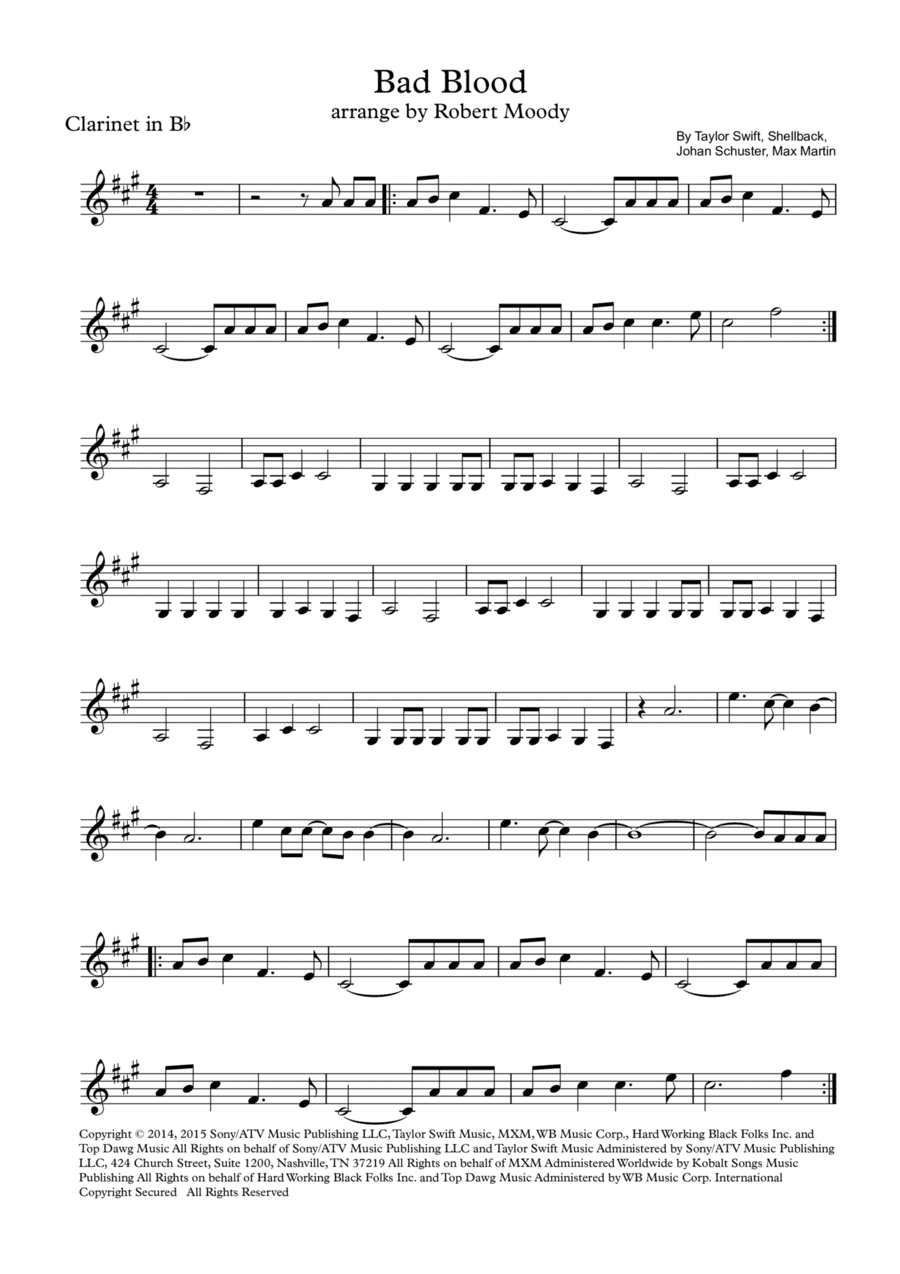 Bad Blood (arr. Robert Moody)