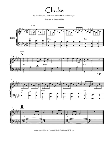 Clocks (arr. Rafa)