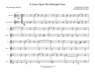 It Came Upon The Midnight Clear- Clarinet and Bass Clarinet Duet (arr. Dominic Meccia)