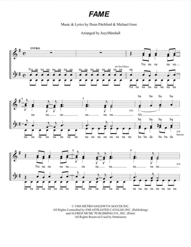 Fame (arr. Joey Minshall)