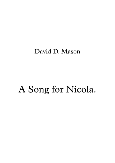 A Song for Nicola