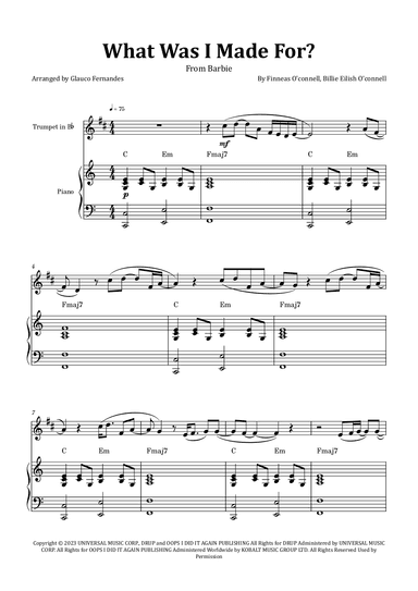 What Was I Made For? (arr. Glauco Fernandes)