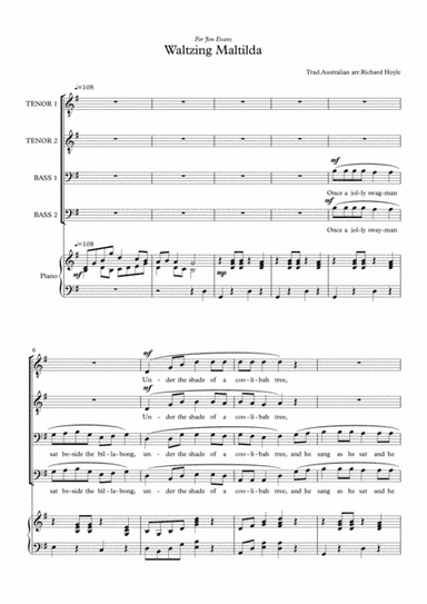 Waltzing Matilda (arr. Richard Hoyle)