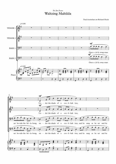 Waltzing Matilda (arr. Richard Hoyle)