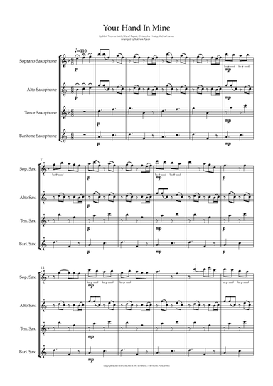 Your Hand In Mine (arr. Matthew pyeon)