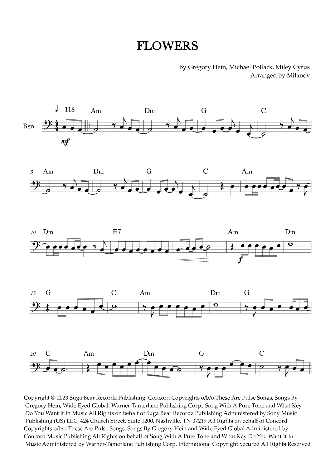 Flowers (arr. Milanov)