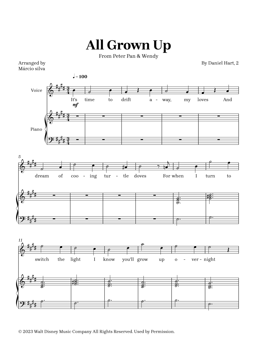 All Grown Up (arr. Márcio Silva)