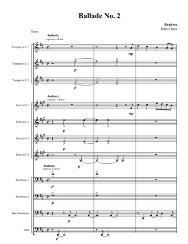 Ballade no. 2 (arr. John Cross)