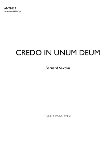 Credo in Unum Deum