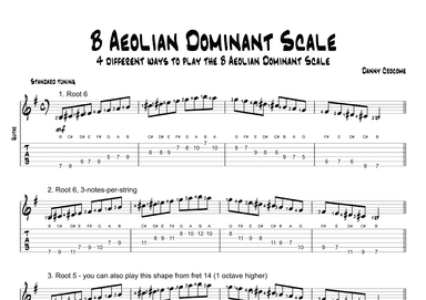B Aeolian Dominant Scale (4 Ways to Play)