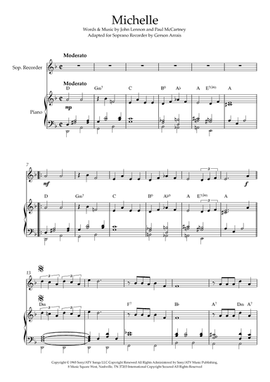 Michelle (arr. Gerson Arrais)