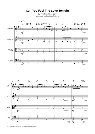 Can You Feel The Love Tonight (arr. Rodrigo Faleiros)