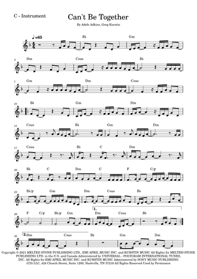 Can't Be Together (arr. Fabio Eduardo de Oliveira)