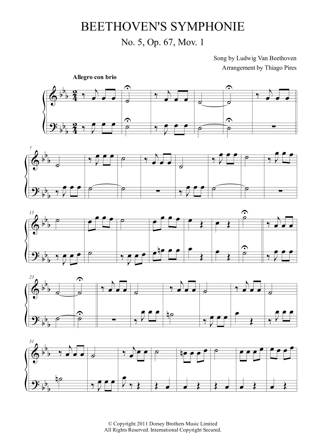 Symphony No. 5 - Movement 1 (arr. Thiago Pires)