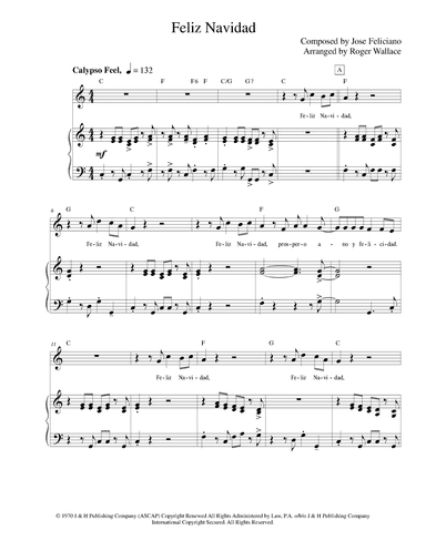 Feliz Navidad (arr. Roger Wallace)