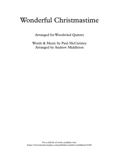 Wonderful Christmastime (arr. Andrew Middleton)